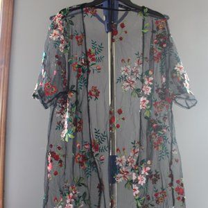 Sheer Floral Cardigan
